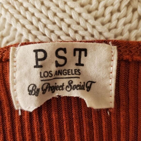 Project Social T Button Front Ribbed Tee sz Small - Picture 10 of 11